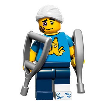 LEGO Minifigure樂高71011第15代人偶包抽抽樂-受傷的人