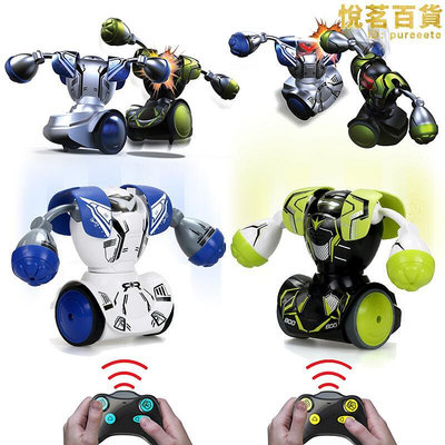 銀輝拳擊對戰機器人鐵機甲雙人格鬥打架男孩電動兒童玩具