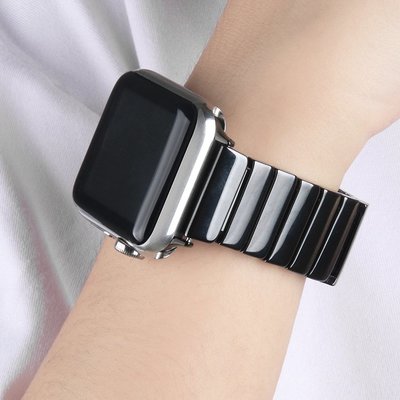 適用apple watch陶瓷蘋果手錶錶帶iwatch代通用陶瓷38/42mm男女