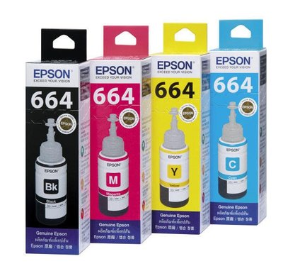 EPSON664(T664100 T664200 T664300 T664400)原廠盒裝墨水罐 12瓶請備註顏色數量