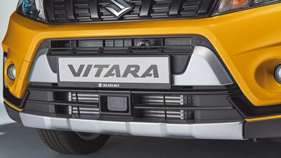 德國原裝進口 SUZUKI 正廠 new Vitara Facelift (2019後) 小改款專用前下巴防撞飾板 銀色
