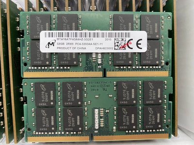 MT鎂光DDR4 32G 2RX8 PC4-3200AA MTA16ATF4G64HZ-3G2E筆電記憶體