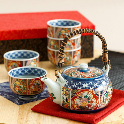 有田燒茶具套裝一壺五杯 日本進口家用陶瓷客廳日式泡茶茶壺茶杯~訂金
