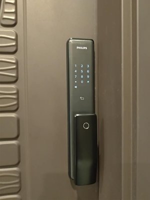 [安全專門店] 飛利浦 推拉智能電子鎖ALPHA (曜石黑 wifi版本)含安裝12800元
