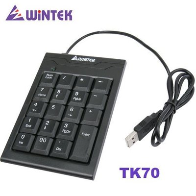 【MR3C】含稅附發票 WINTEK TK-70 TK70 超薄剪刀腳數字鍵盤 USB
