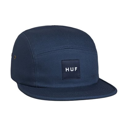 HUF - DUCK CANVAS VOLLEY 海軍藍 BOX LOGO 五分割 五片帽-滑板