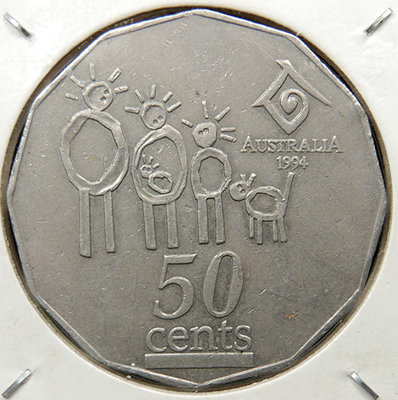 1994 澳大利亞 50分 (CENTS) 國際家庭年紀念幣