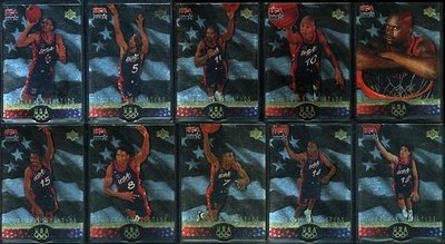 [小邱滴卡鋪]NBA USA 夢幻隊套卡 Pippen Hill Hardaway O'Neal Malone
