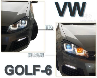 小傑車燈精品--VW GOLF6代 GOLF 6 09 10 11 12年 類7代GOLF樣式 U型魚眼大燈 頭燈