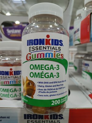 大容量 IRON KIDS 兒童魚油 Omega-3 DHA魚肝油 軟糖 200粒 預購