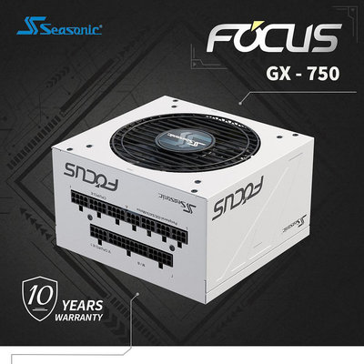 【澄名影音展場】海韻 Seasonic FOCUS GX 750 電源供應器 金牌/全模 (白) (編號:SE-PS-FOGXW750)