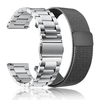 Amazfit 智慧運動手錶 2 華米手錶 2 不鏽鋼 三珠 替換 錶帶 22m-3C玩家