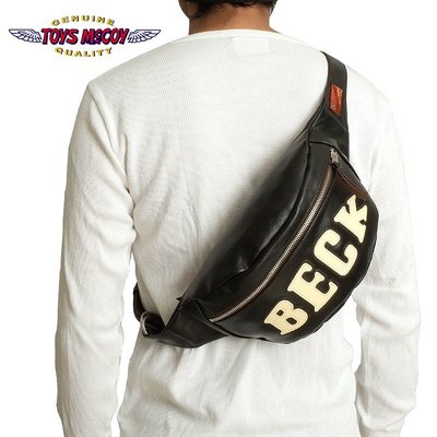 TSU日本代購 TOYS McCOY TMA1613 デュアルブレードバッグ『BECK』真皮 馬皮貼布腰包
