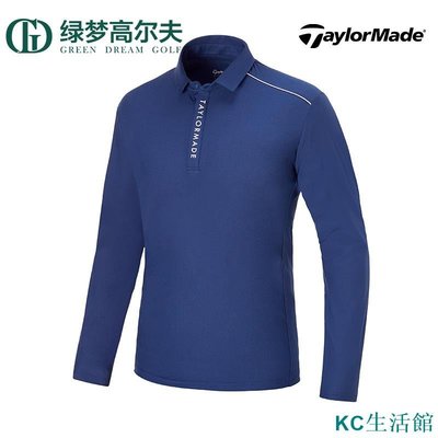 MK生活館【 當日發】TaylorMade泰勒梅高爾夫男士新款服裝舒適運動保暖golf長袖POLO衫 TmdH