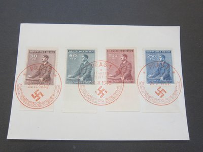 【雲品八】德國Germany 1942 B9-12 set FD on paper 庫號#DX07 1315