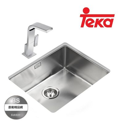 【BS】Teka 德國 (54cm) 不銹鋼手工水槽 LINEA 50.40 (R15角)