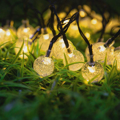 太陽能燈水晶球戶外LED防水花園庭院陽臺家用裝飾小彩燈閃燈串燈