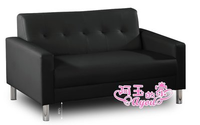 黑色雙人沙發大特價3900元(大台北免運費)【阿玉的家2022】便宜沙發