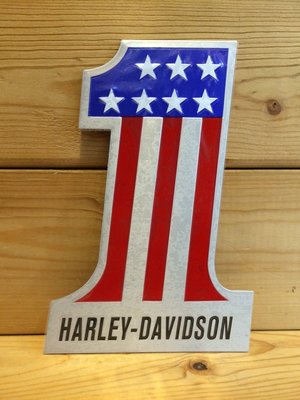 (I LOVE樂多)哈雷 HARLEY-DAVIDSON 美國國旗1號金屬立體3M貼紙