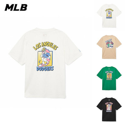 MLB 短袖T恤 LIKE CARTOON系列 道奇/紅襪/洋基隊 (3ATSL0533-四色任選)
