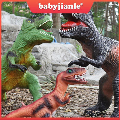 現貨 快速發貨 特價大號軟膠恐龍玩具電動發聲兒童仿真塑搪膠霸王龍動物模型