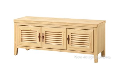 【N D Furniture】台南在地家具-北歐風半實木原木色4尺座鞋櫃TH