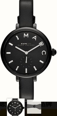 Marc by Marc Jacobs LV藝術總監首席設計品牌 字母小秒針女錶 休閒手錶黑37mm MJ1417 專櫃價7200 優惠甜甜價3680
