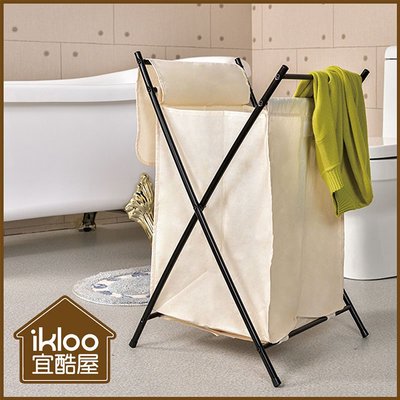 【ikloo】台製大容量髒衣收納籃/置物籃-BN153/洗衣籃/衛浴架/洗衣籃可當玩具籃/衣服收納箱