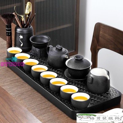 「一格」【茶具】唐仙功夫茶具陶瓷茶盤家用客廳整套小套茶壺套裝茶杯辦公室泡茶B