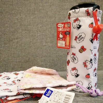 日本貨-四款可選 正版授權日本三麗鷗凱蒂貓Hello Kitty雙子星保溫瓶保溫袋水瓶保冷套(四款可選)