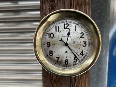 1960s 美國 Chelsea 純銅 10吋 船鐘 發條機械時鐘