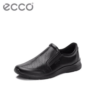 伊麗莎白~ECCO愛步 21新款商務休閒男鞋 時尚青年套腳鞋 歐文511644系列男士皮鞋黑色39-44