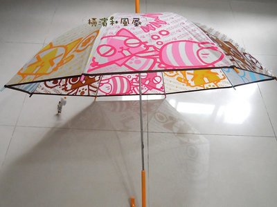 [橫濱和風屋] 正版商品 日本進口 魔物獵人 AIROU 艾路貓 小圓貓 雨傘 晴雨直傘 強力骨架