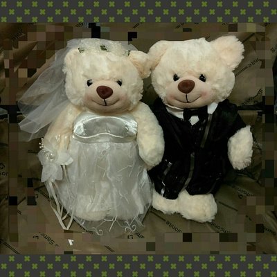熊熊娃娃 泰迪熊 結婚小熊 車頭彩 一對