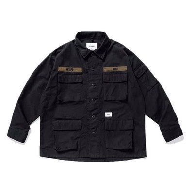 19AW WTAPS JUNGLE LS / SHIRT. COTTON. CANVAS 全新公司貨黑軍綠