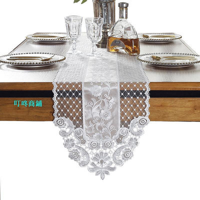 桌巾蕾絲桌旗韓式公主餐桌旗歐式白色簡約茶幾旗法式花邊電視柜桌布