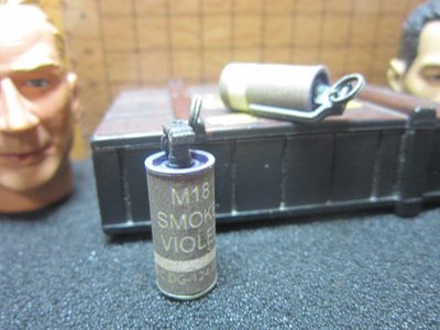 G2工兵裝備 ACE越戰美軍1/6紫色舊化M18煙幕彈一顆 mini模型(無作用)