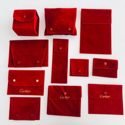 全新 cartier 卡地亞 原廠 紅色絨布袋 首飾袋 飾品袋 錶袋 項鍊袋 手鍊手環袋 戒指袋 收納袋