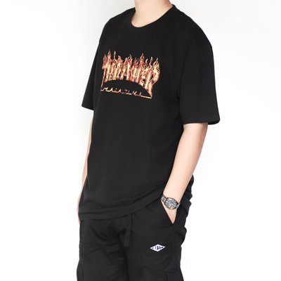 【QUEST】THRASHER REAL FLAME TEE GHOST 日線綠色鬼火短T 真實火焰 短袖 上衣 寬鬆