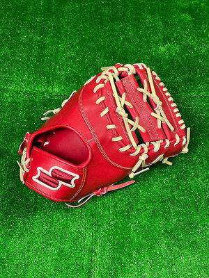 棒球世界全新SSK新款全牛皮棒球壘球一壘手手套DWGF4824紅奶油配色特價