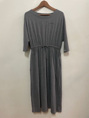 ROOTS 灰色抽繩七分袖洋裝連身裙 / 0323