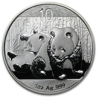 中國 紀念幣 2010 熊貓紀念銀幣 原廠