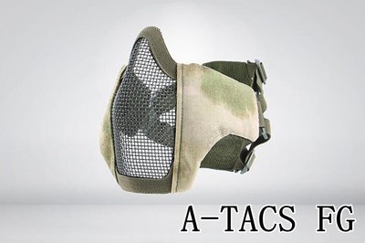 台南 武星級 CM1 武士 半罩式 A-TACS FG ( 護目鏡眼罩防護罩面罩面具口罩護嘴護具防彈頭套鳥嘴射擊角色扮演