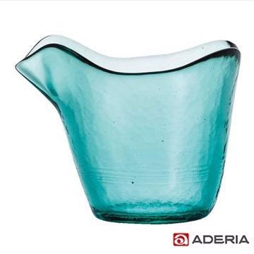 【ADERIA】手工精製燒酒杯-青色 F-49863/ 日本製 石塚哨子 耐溫120度 玻璃杯 紅酒 小酌 宴客