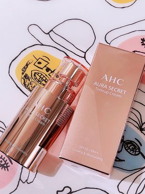 韓國 AHC 新品素顏霜遮瑕提亮隔離粉紅霜50g/10g