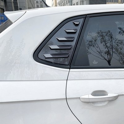 適用福斯Polo MK6 波羅 2018+百葉窗后車窗車貼外飾改裝