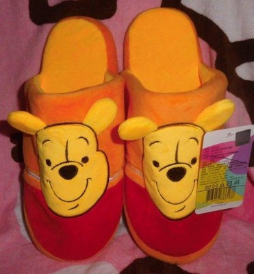 正版﹝Disney﹞授權※Winnie the Pooh小熊維尼※【立體耳朵造型】室內拖鞋(鞋底29公分)