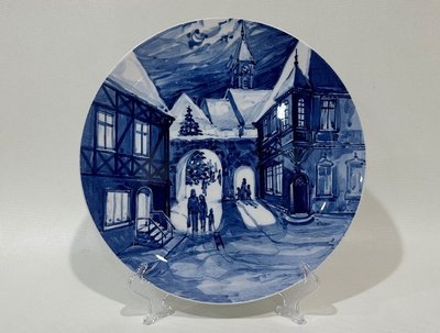 【湛瓷Meissen】德國麥森Meissen 1975年度手繪限定聖誕盤。