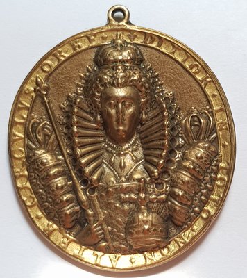 英國鎏金章1590 UK Elizabeth I Defeat of The Spainish Armada Medal