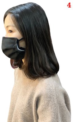 【菲歐娜】7699-4-(特價拍品)棉質口罩套+彈性耳帶(黑色)台灣製